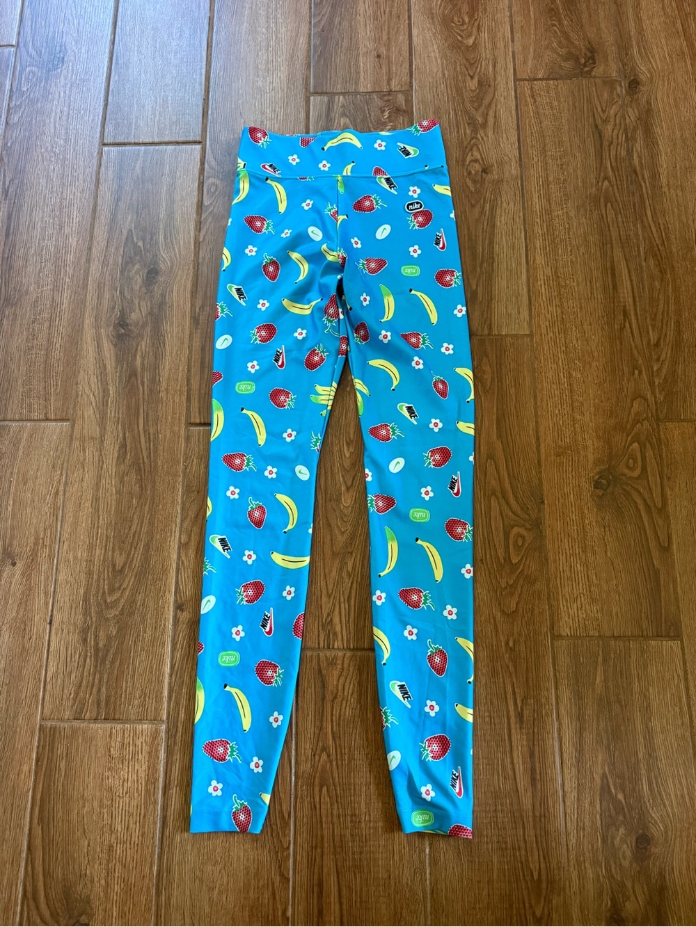 Nike Blue Fruit-Print Women's Leggings XS